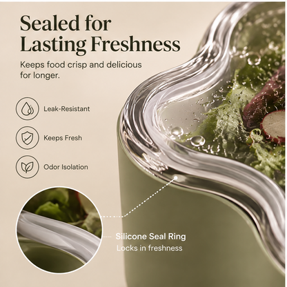 Separated floral handle, transparent lid and flower-shaped base